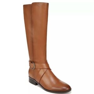 Naturalizer Brown Over the Knee Boots with Smooth Leather and Low Stacked Heel